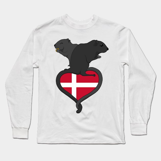 Gerbil Denmark (dark) Long Sleeve T-Shirt by RampArt